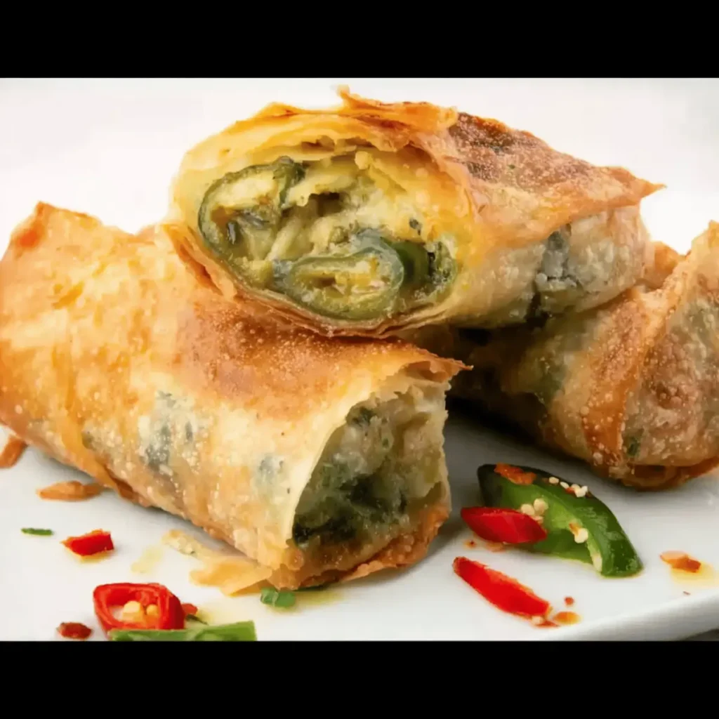 Air Fryer Jalapeno Popper Egg Rolls – Spicy, Crispy, and Delicious