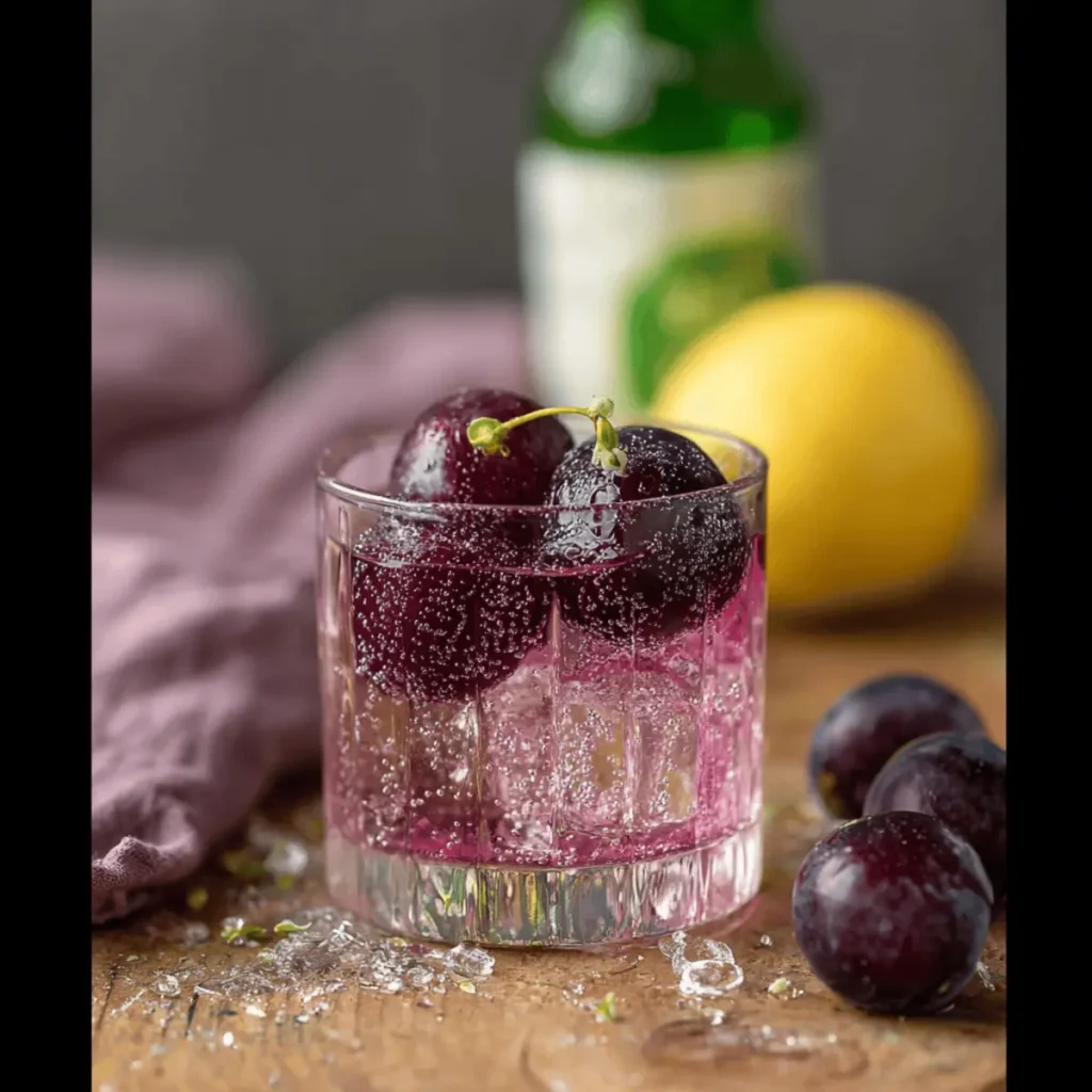 Blueberry Lemonade Ice Cubes