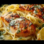 Creamy Garlic Butter Salmon Pasta