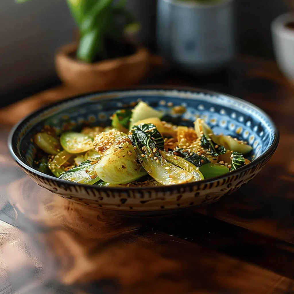 Garlic Ginger Bok Choy Stir-Fry
