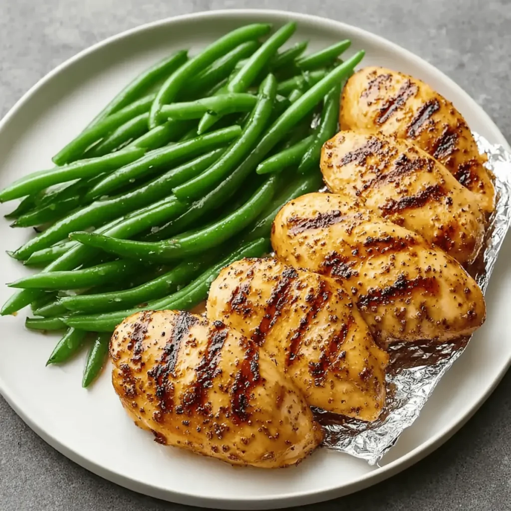 Honey-Mustard Grilled Chicken with Green Beans recipe