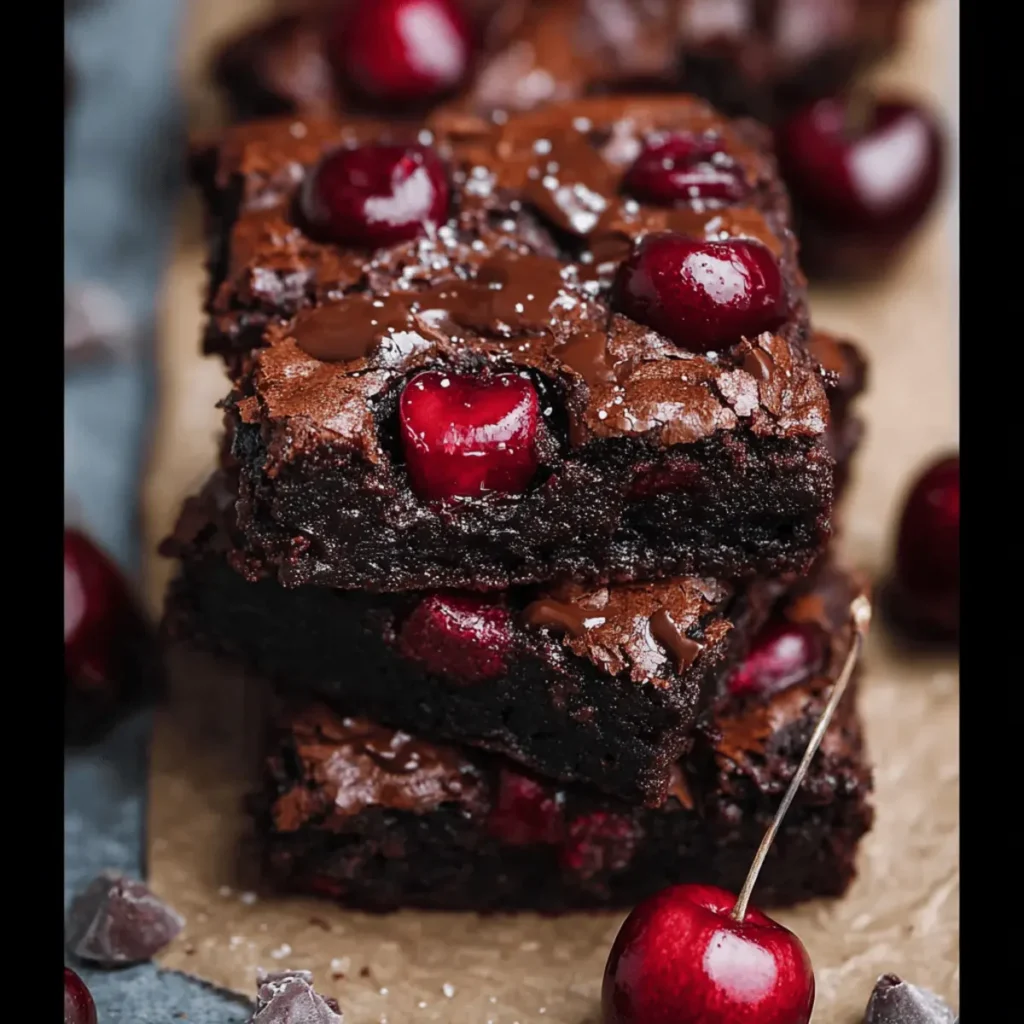 Roasted Chocolate Cherry Brownies