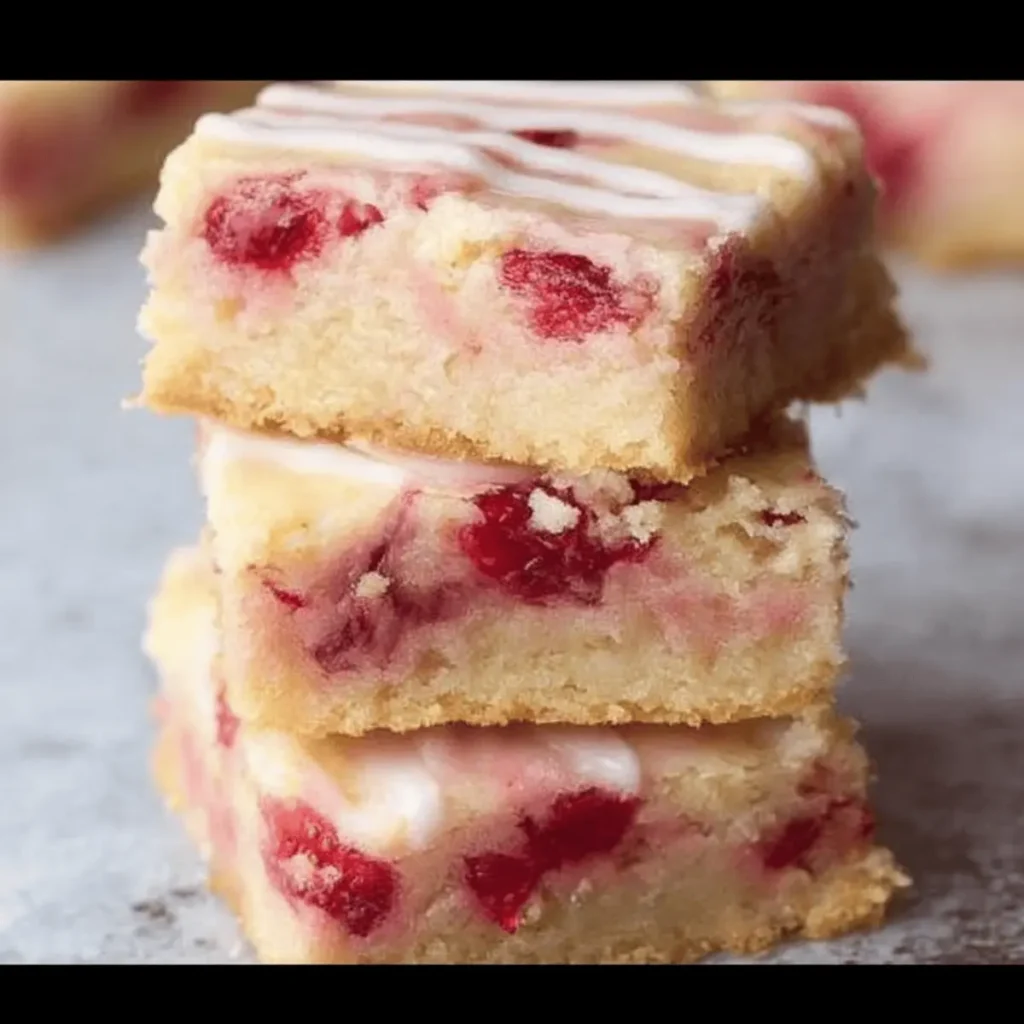 Strawberry Lemon Blondies