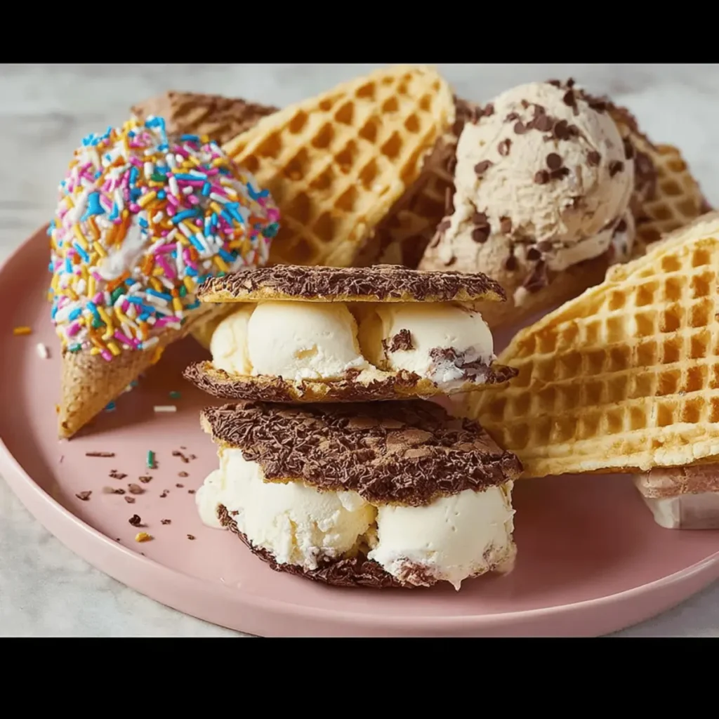 Toasted Waffle Ice Cream Sandwich