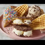Toasted Waffle Ice Cream Sandwich
