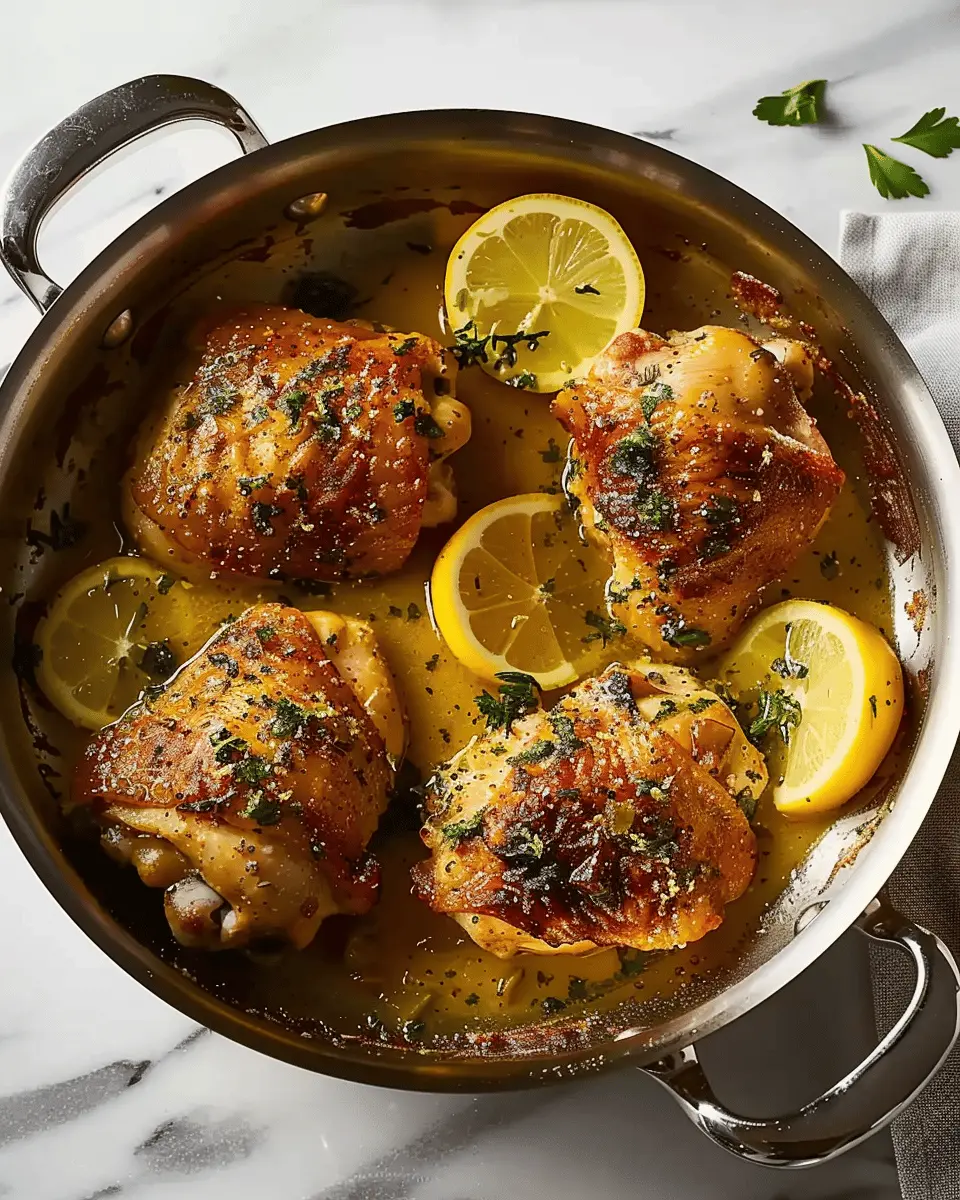 Baked Lemon Butter Chicken Thighs