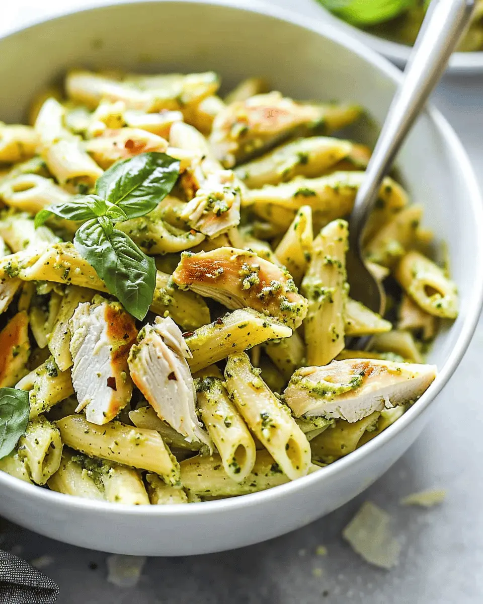 Chicken Pesto Pasta: Easy Recipe with Turkey Bacon Delight