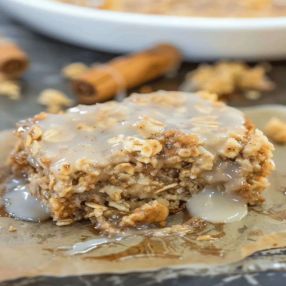 Cinnamon Roll Baked Oatmeal