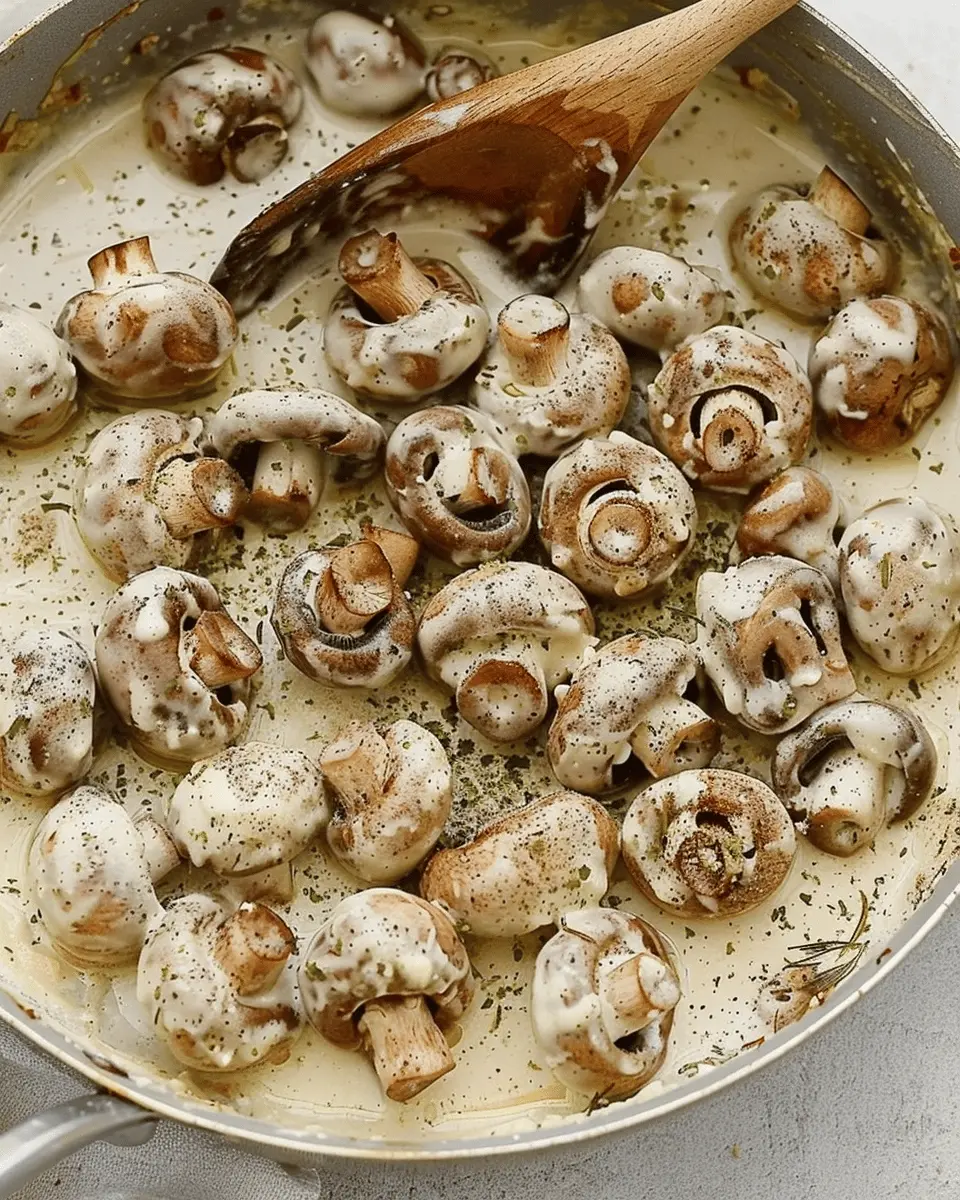 Creamy Garlic Parmesan Mushrooms