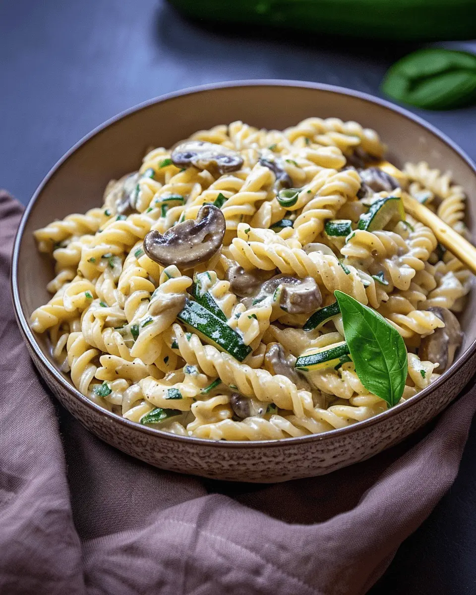 Creamy Mushroom Zucchini Pasta