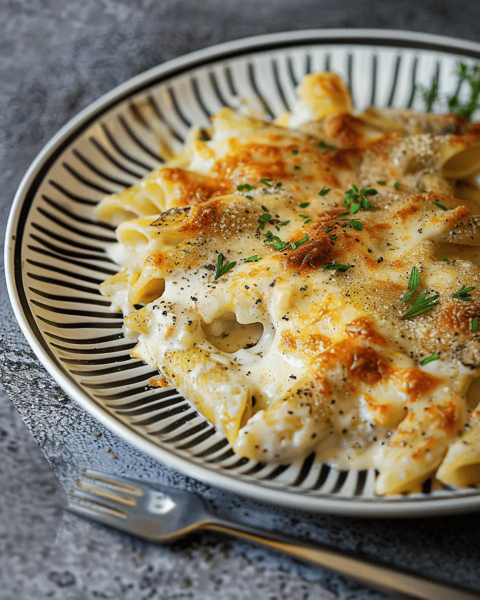 Creamy White Sauce Pasta Bake