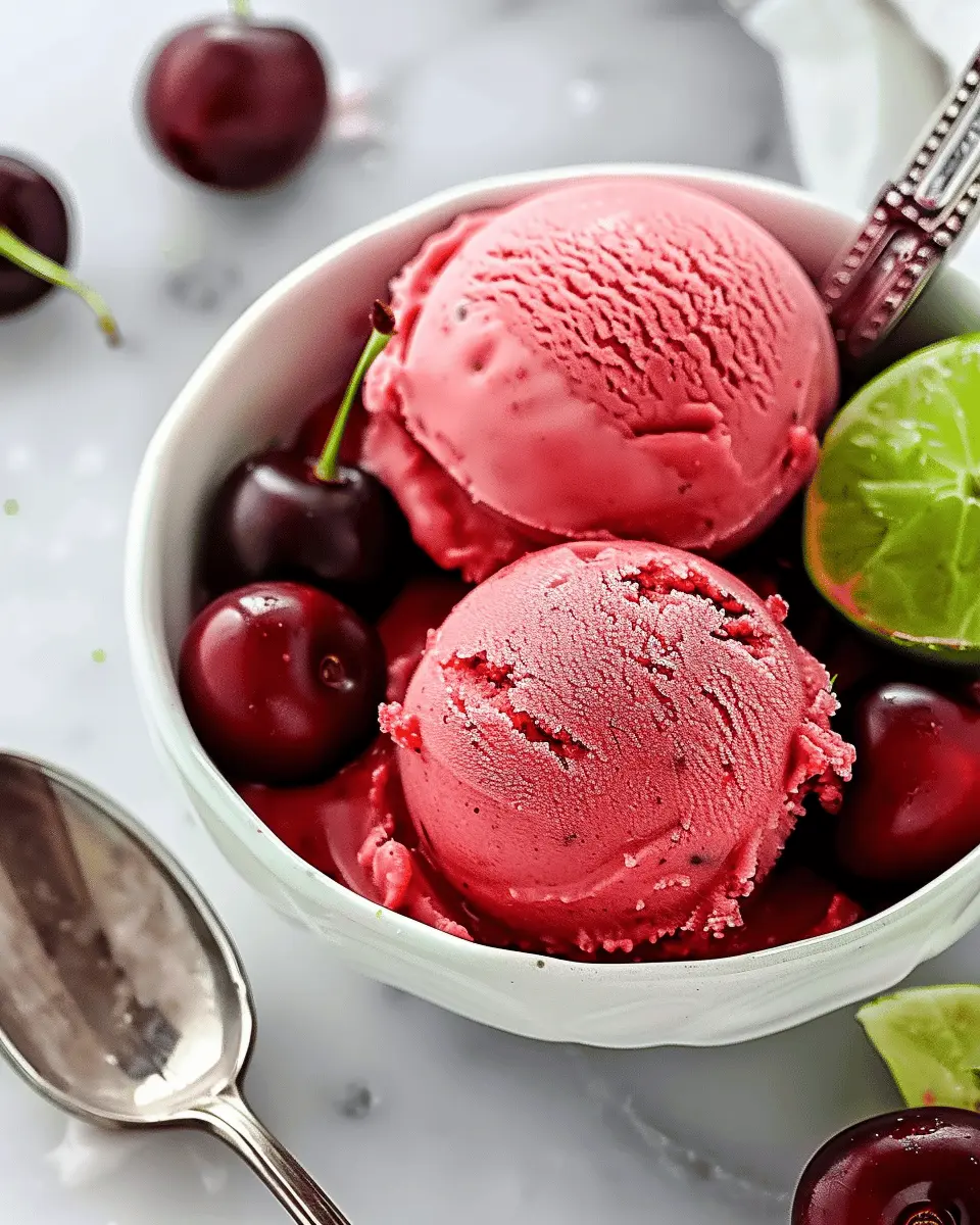 Fresh Cherry Sorbet Recipe