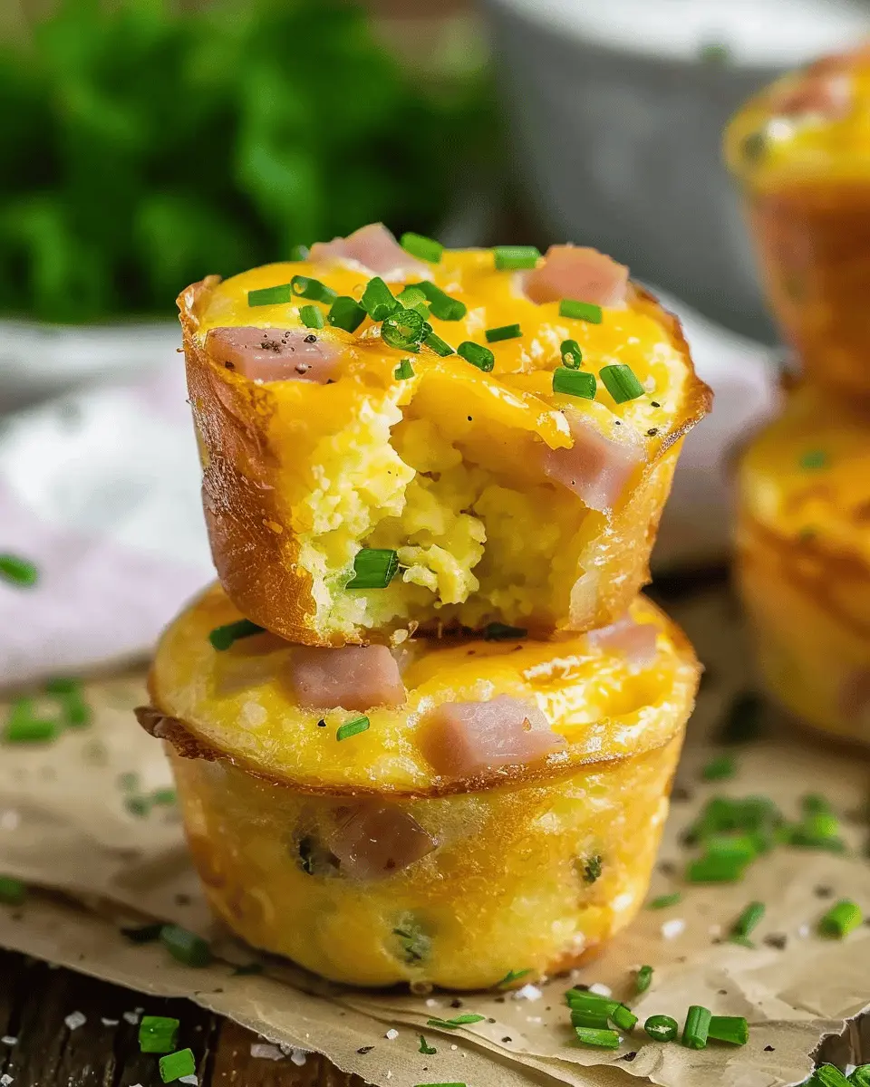 Ham and Cheese Egg Muffins with Turkey Bacon and Chicken Ham Delight