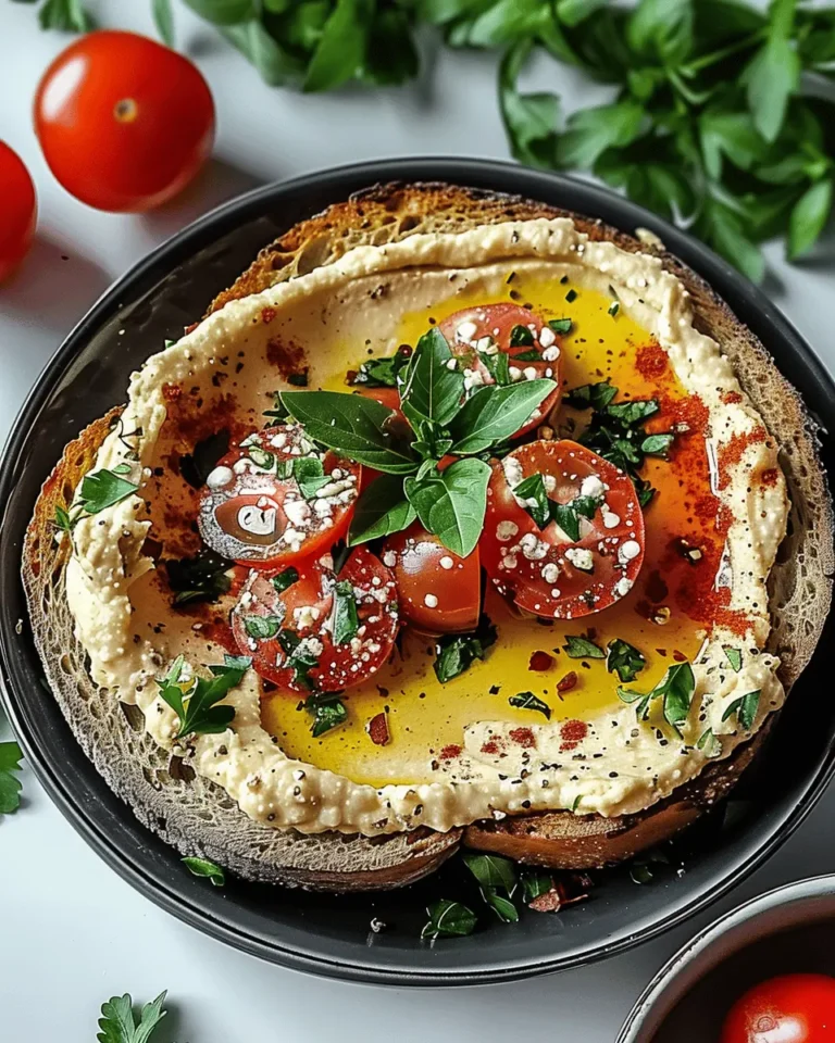 Mediterranean Hummus Toast with Zaatar