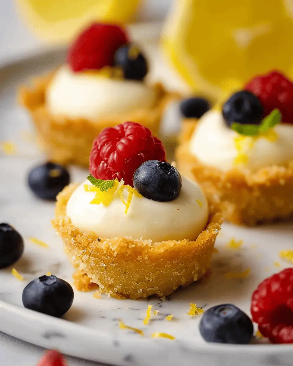 Mini No-Bake Lemon Cheesecake Tarts