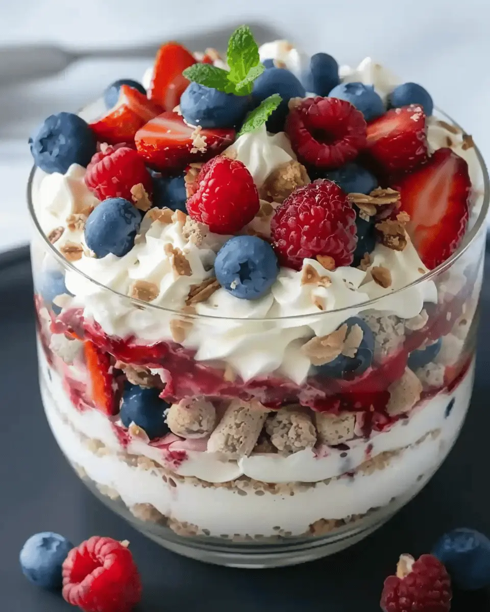 Red White Blue Cheesecake Salad Recipe