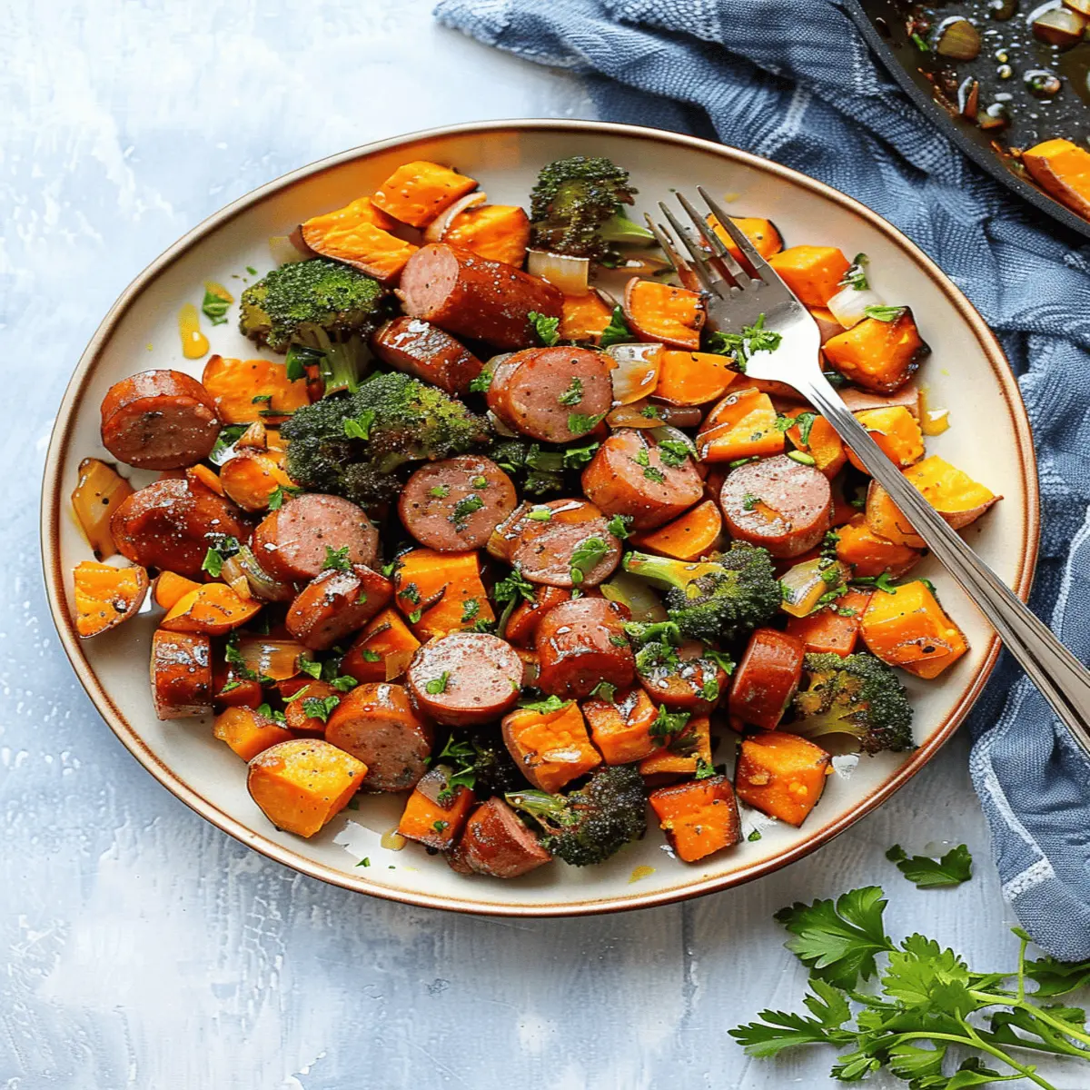 Sheet Pan Sausage Recipe: Sweet Potatoes & Honey Garlic Bliss