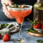 Strawberry Champagne Margaritas