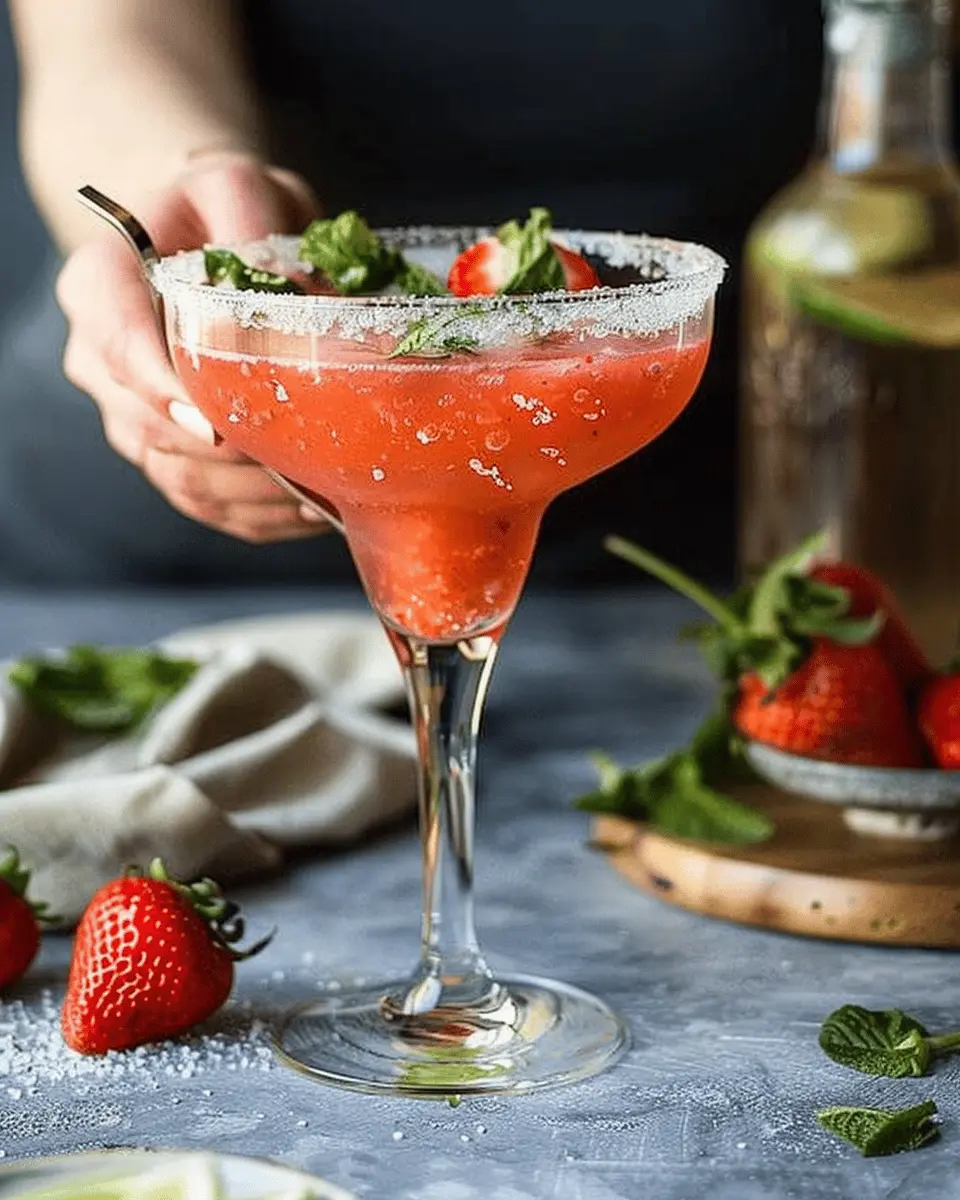 Strawberry Champagne Margaritas