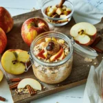 Cinnamon apple overnight oats with date butter