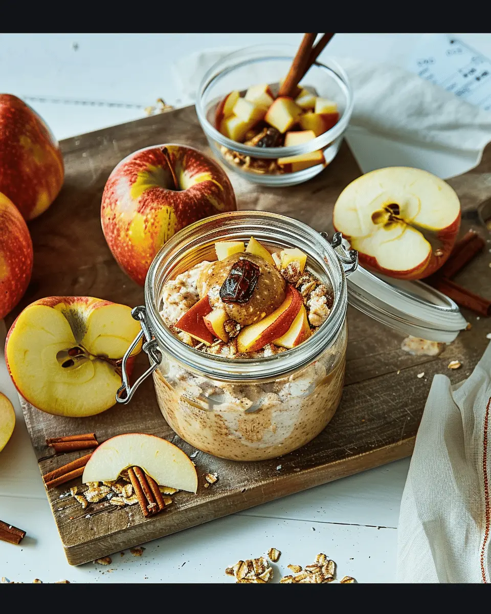 Cinnamon apple overnight oats with date butter: Best Easy Breakfast