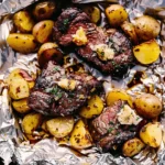 Garlic Butter Steak and Potato Foil Packets