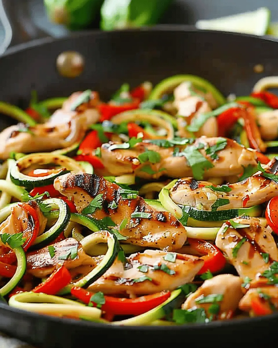 Garlic Chicken Zucchini Noodles Stir-Fry: Easy and Flavorful Meal