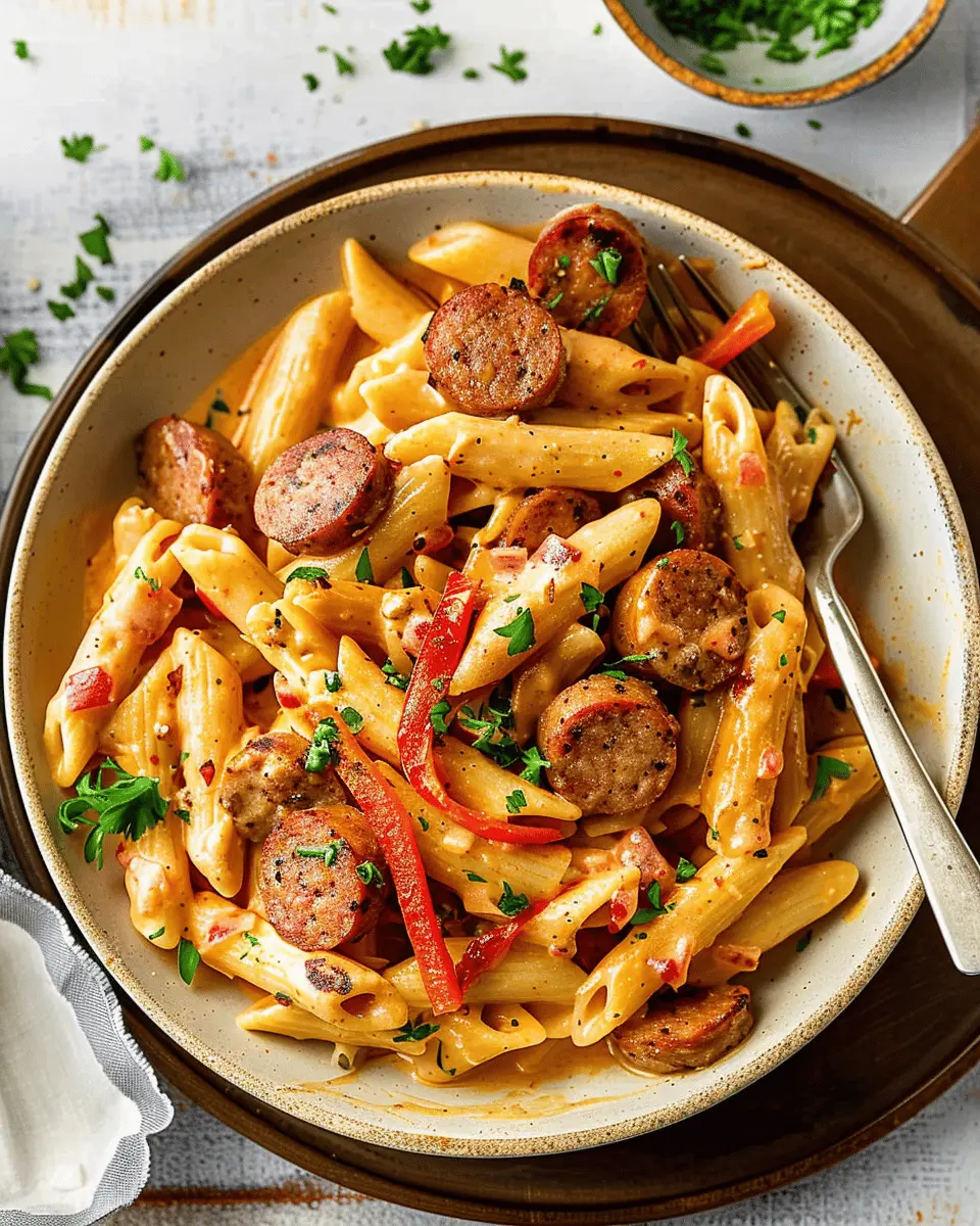One Pot Creamy Cajun Sausage Pasta: Easy Comfort Food Delight