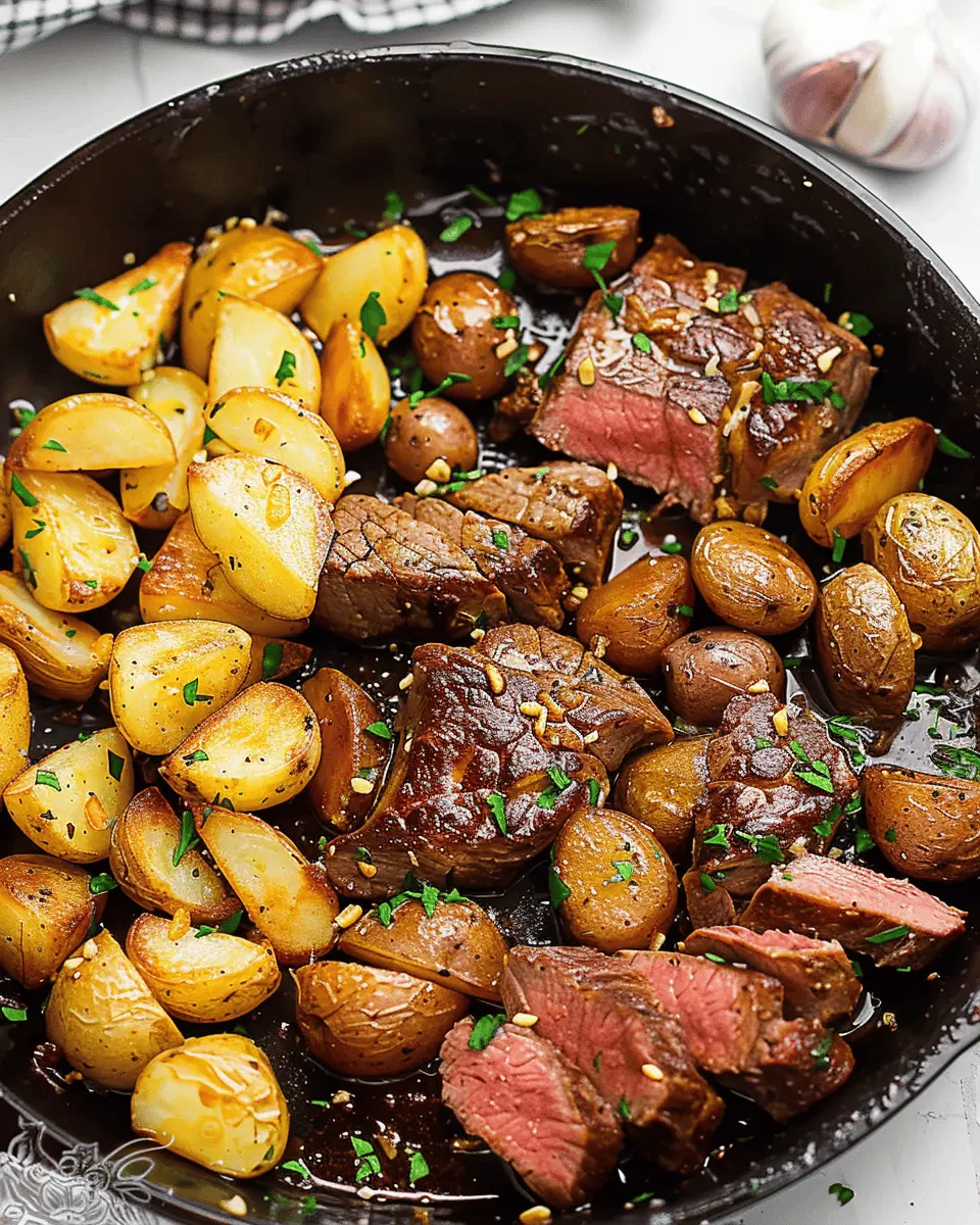 Garlic Butter Steak and Potatoes: A Juicy Homemade Delight