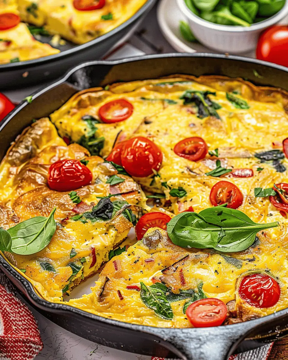 Basic Baked Frittata Recipe: Easy Variations with Turkey Bacon and Chicken Ham