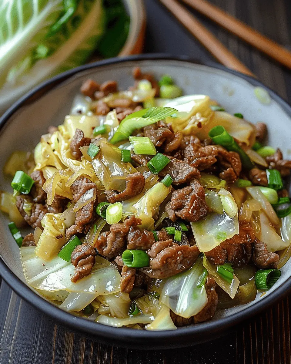 Savory Low-Carb Cabbage and Beef Stir Fry: A Quick and Easy Delight