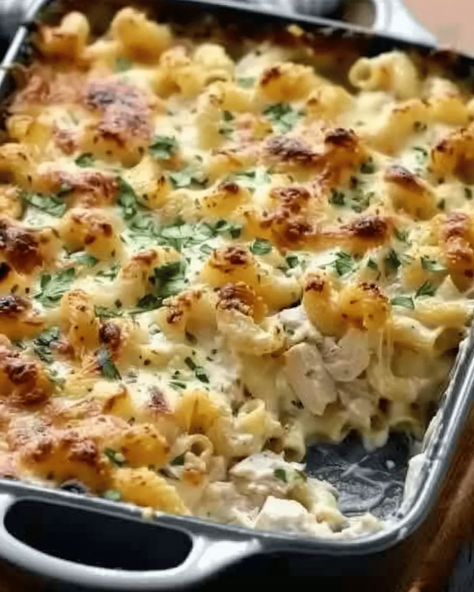 Dump-and-Bake Chicken Alfredo Casserole: The Easy Comfort Meal