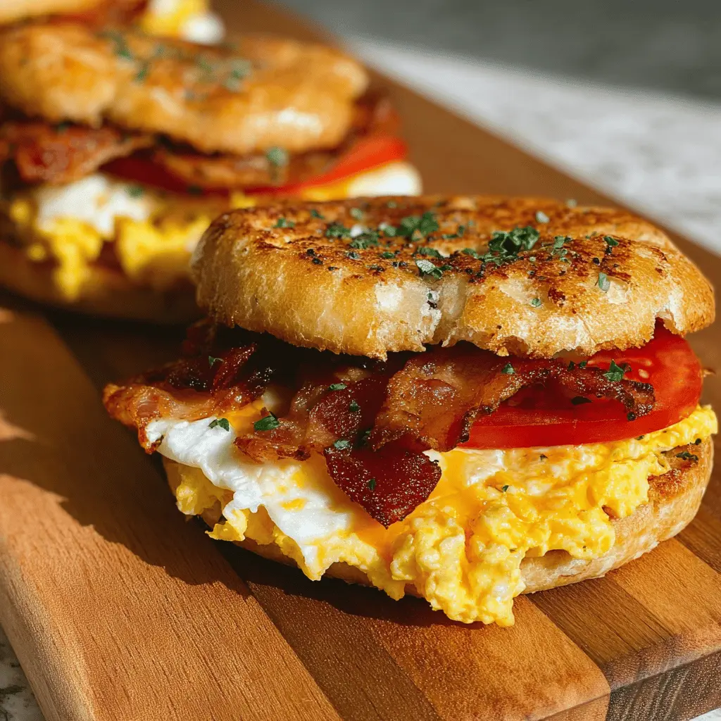 Low Carb and High Protein Breakfast Sandwiches
