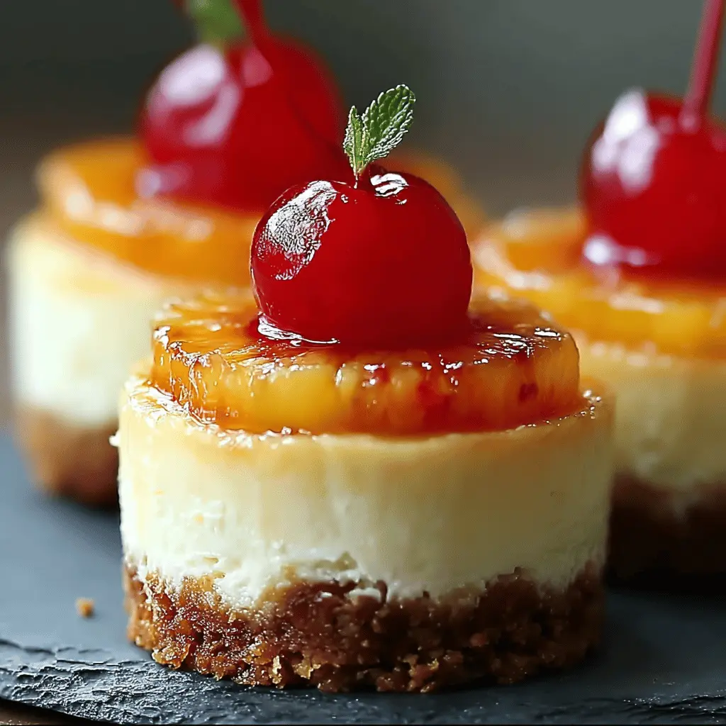 Mini Pineapple Upside-Down Cheesecakes
