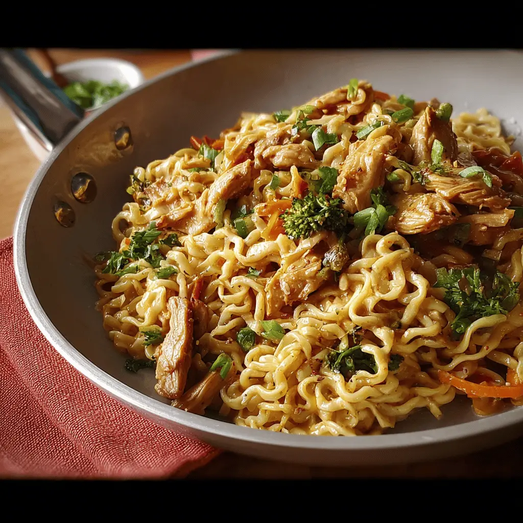 Peanut chicken noodles