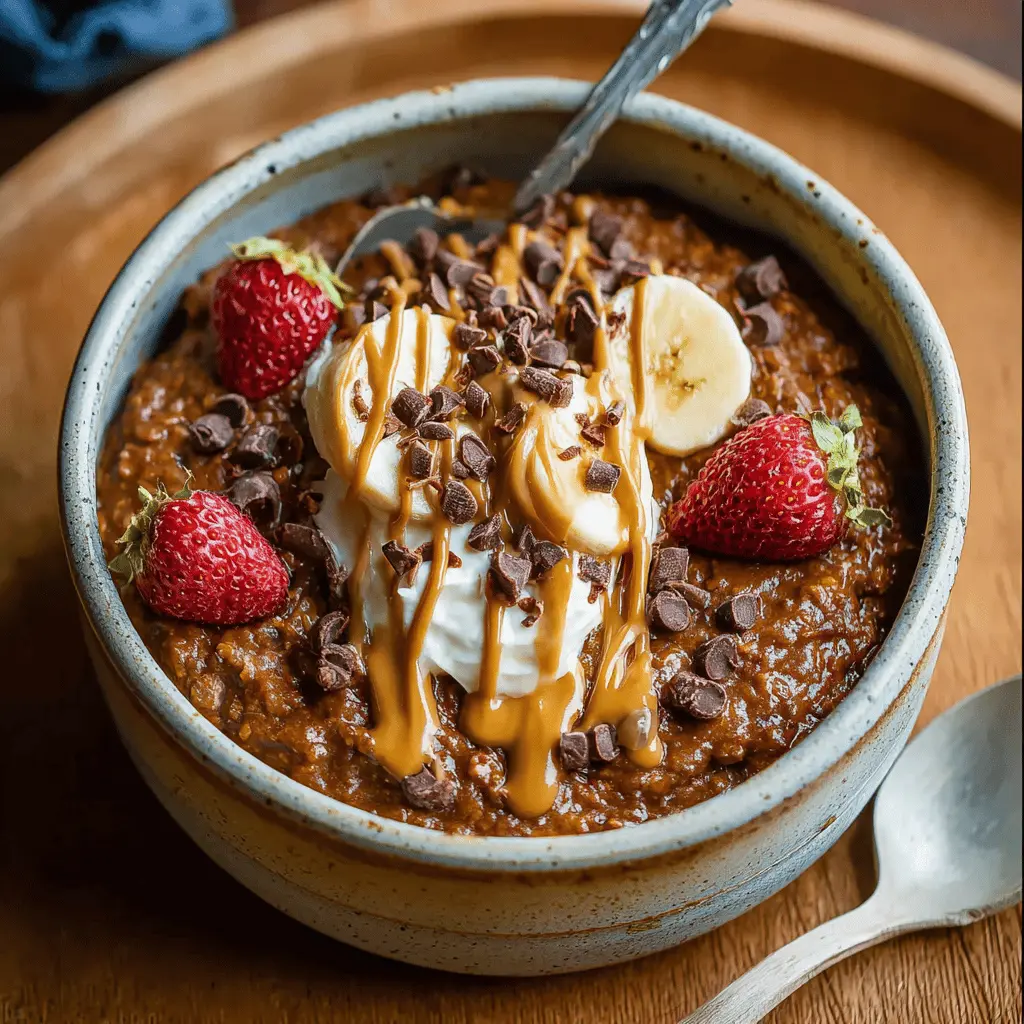Stovetop Chocolate Protein Oatmeal (31g protein)