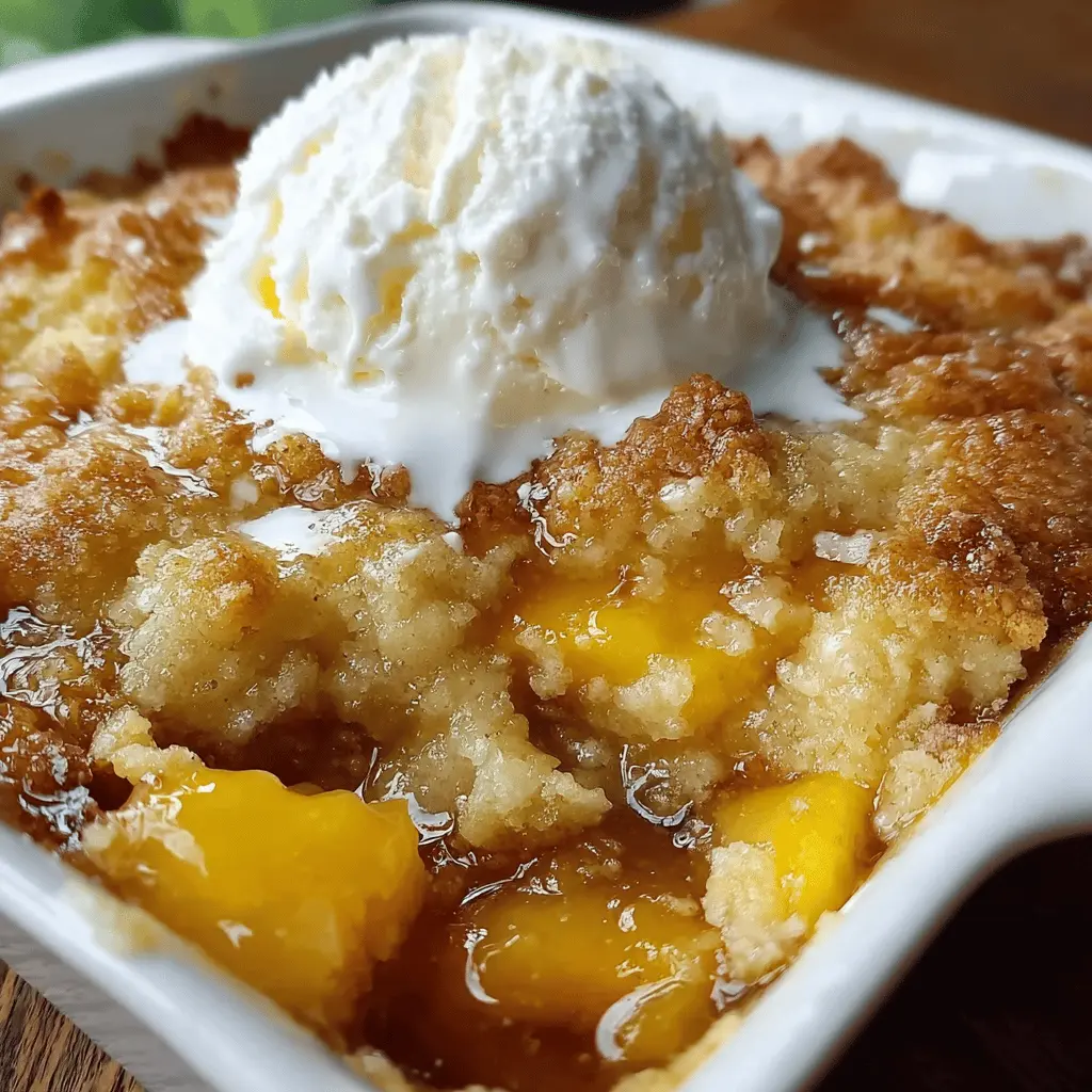 Super Easy Peach Cobbler