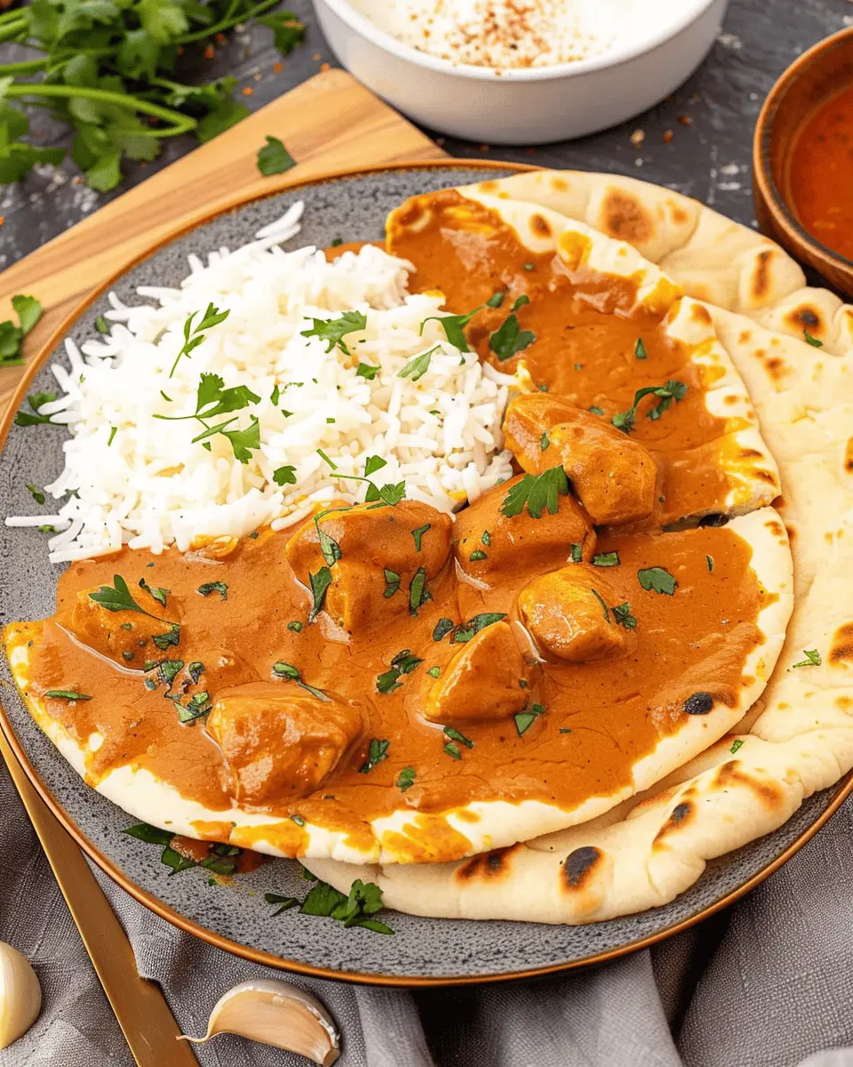 Butter Chicken with Garlic Naan
