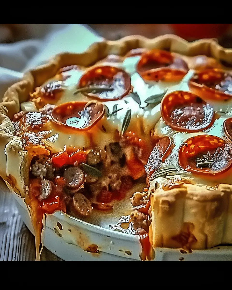 Deep Hamburger Sausage Pie: Indulgent Pepperoni Delight for All