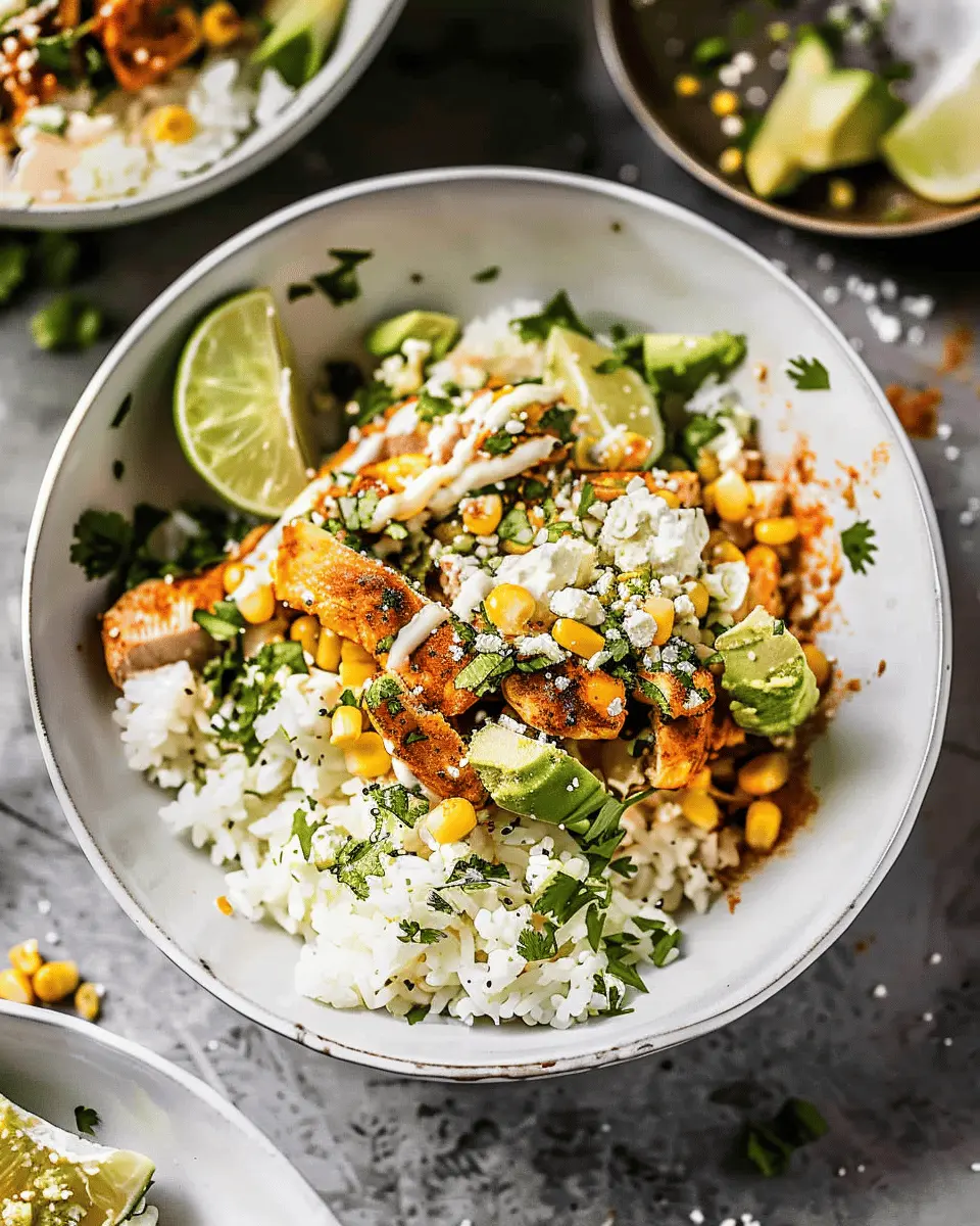 Street Corn Chicken Rice Bowls: A Flavorful Easy Dinner Delight