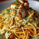 Creamy Cajun Chicken Spaghetti with Garlic Mozzarella Sauce
