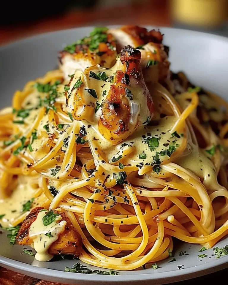 Creamy Cajun Chicken Spaghetti with Garlic Mozzarella Sauce