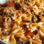 Creamy Velveeta Beef and Bowtie Pasta – Easy Comfort Food Recipe