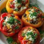 Greek Chicken Stuffed Peppers