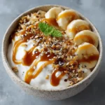 Salted Caramel Banana Yogurt Bowl