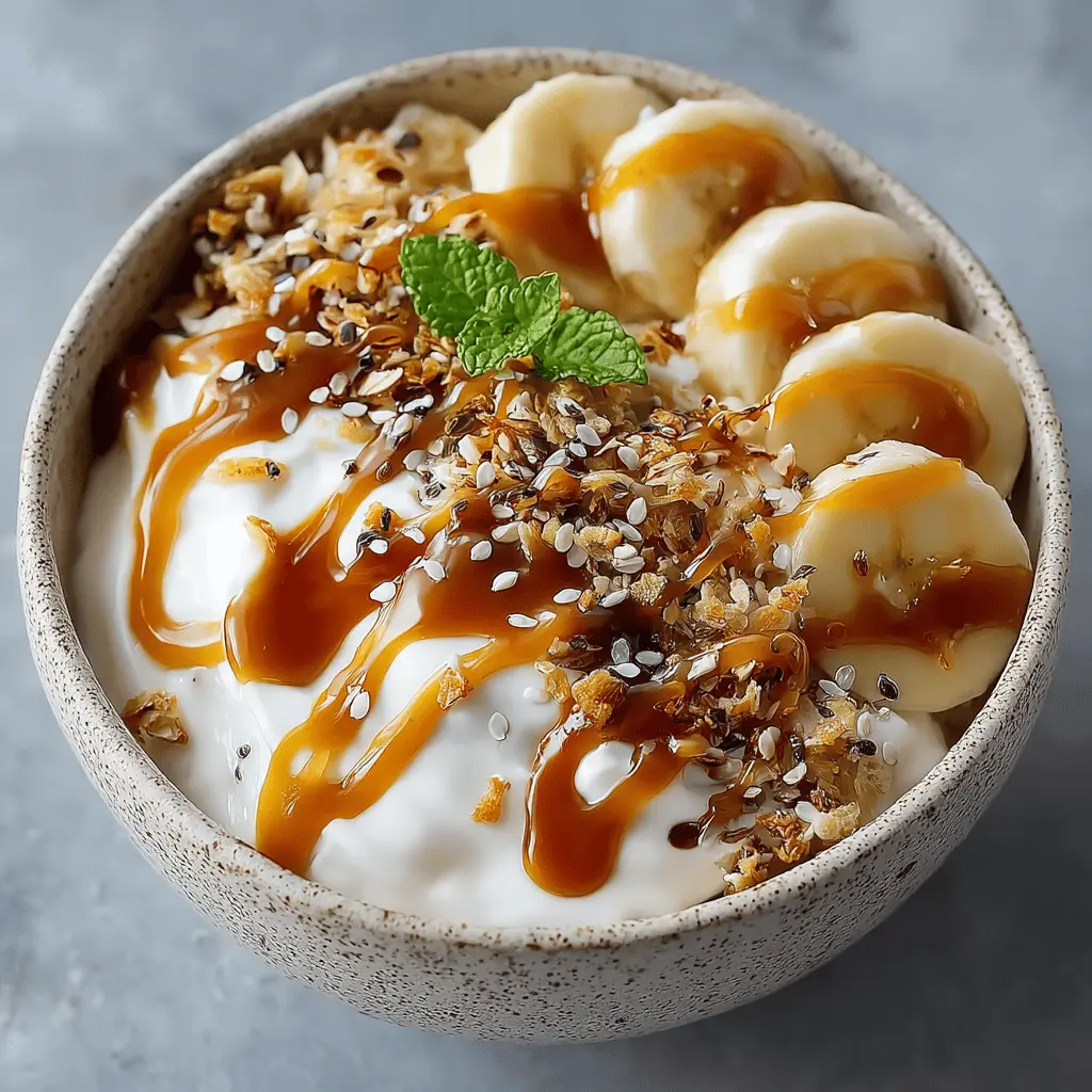 Salted Caramel Banana Yogurt Bowl: The Best Indulgent Treat