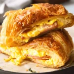Baked Croissant Breakfast Sandwich