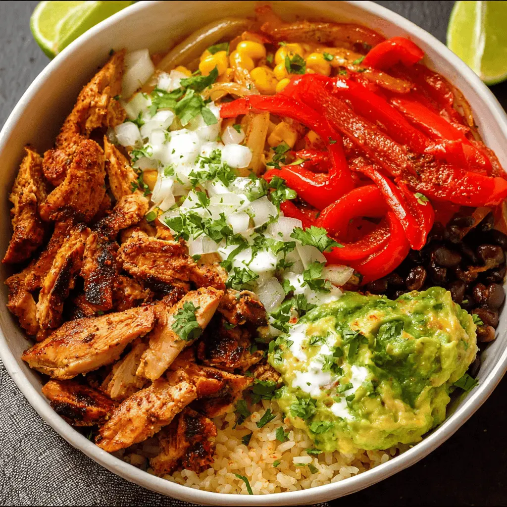Easy Chicken Fajita Bowls