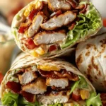 Delicious Garlic Bacon Ranch Chicken Wraps