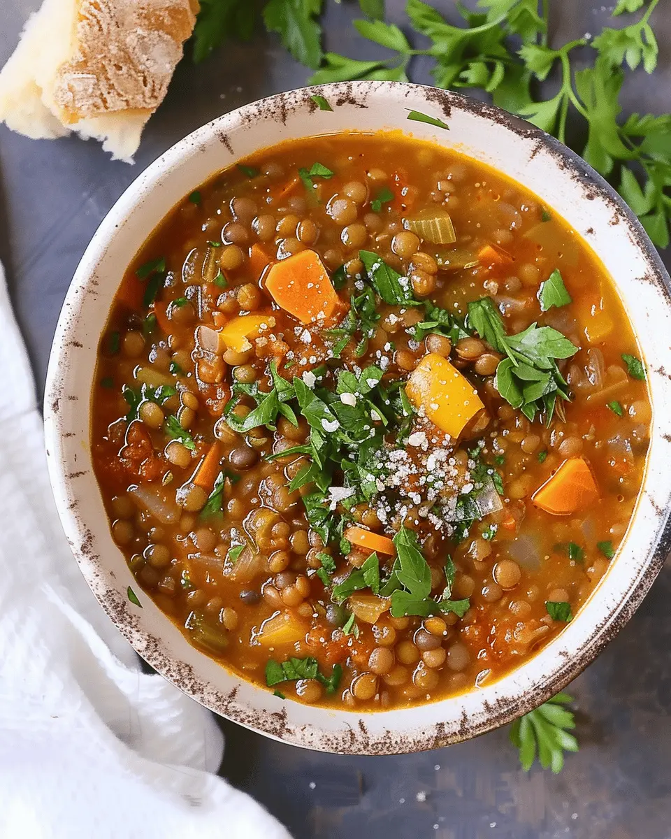 Easy Slow Cooker Lentil Soup